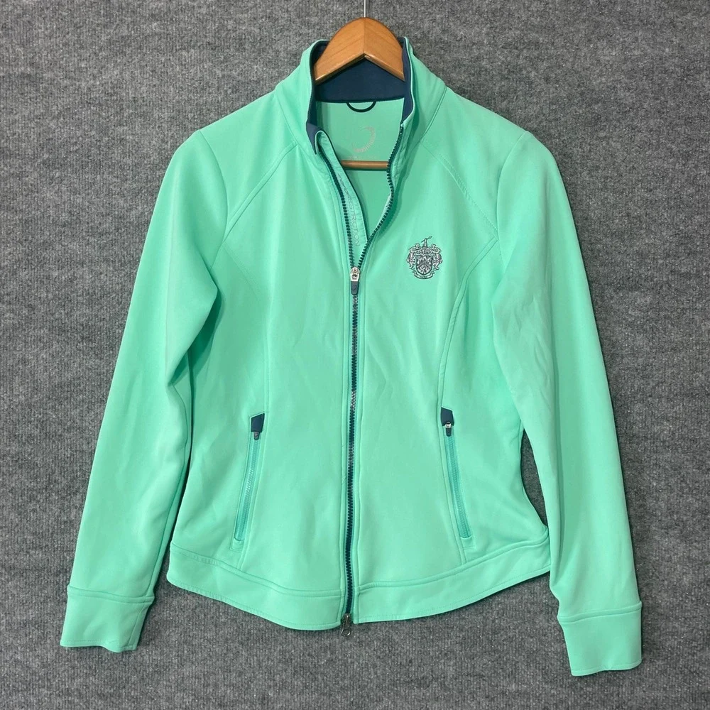 Zero Restriction Womens Green Full Zip Golf Jacket S Trump National Bedminster